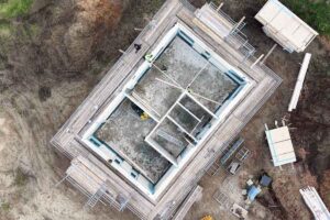 Houtskeletbouw Drone foto